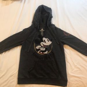 gray v neck disney sweatshirt